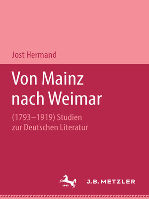 cover image of Von Mainz nach Weimar (1793–1919)